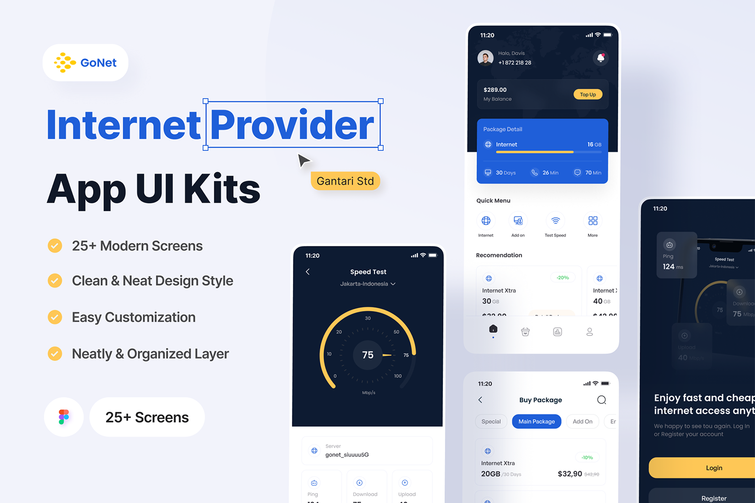 Saas Ui Fig Gonet Internet Provider App Ui