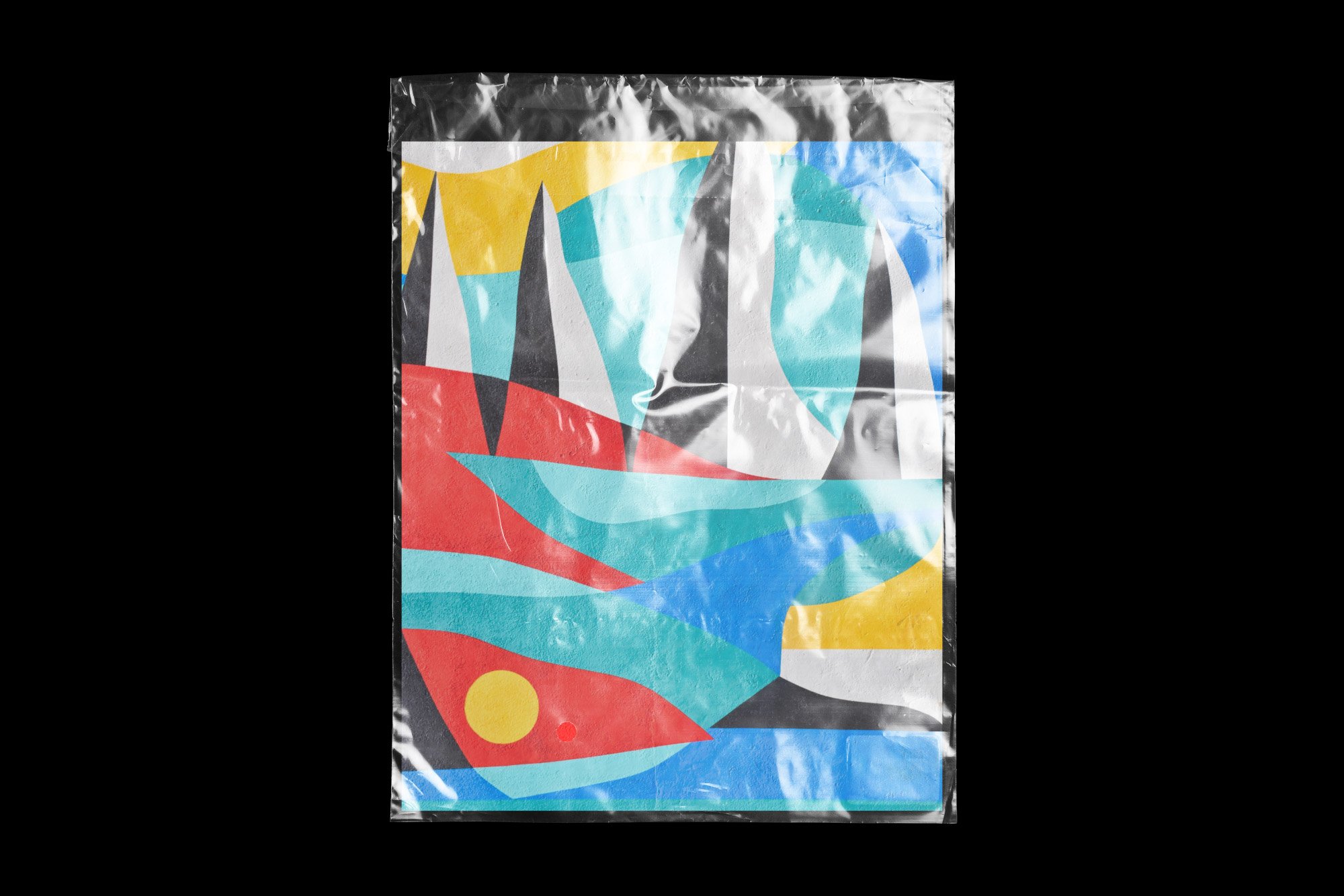 高清潮流透明塑料袋泡沫薄膜胶带贴纸背景底纹装饰包装叠图PS素材