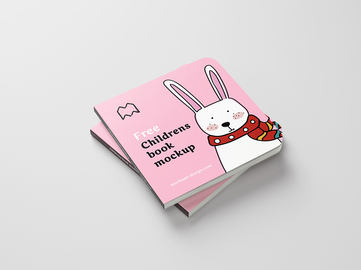 028 6款可商用儿童绘本读物设计样机Childrens Book Mockup