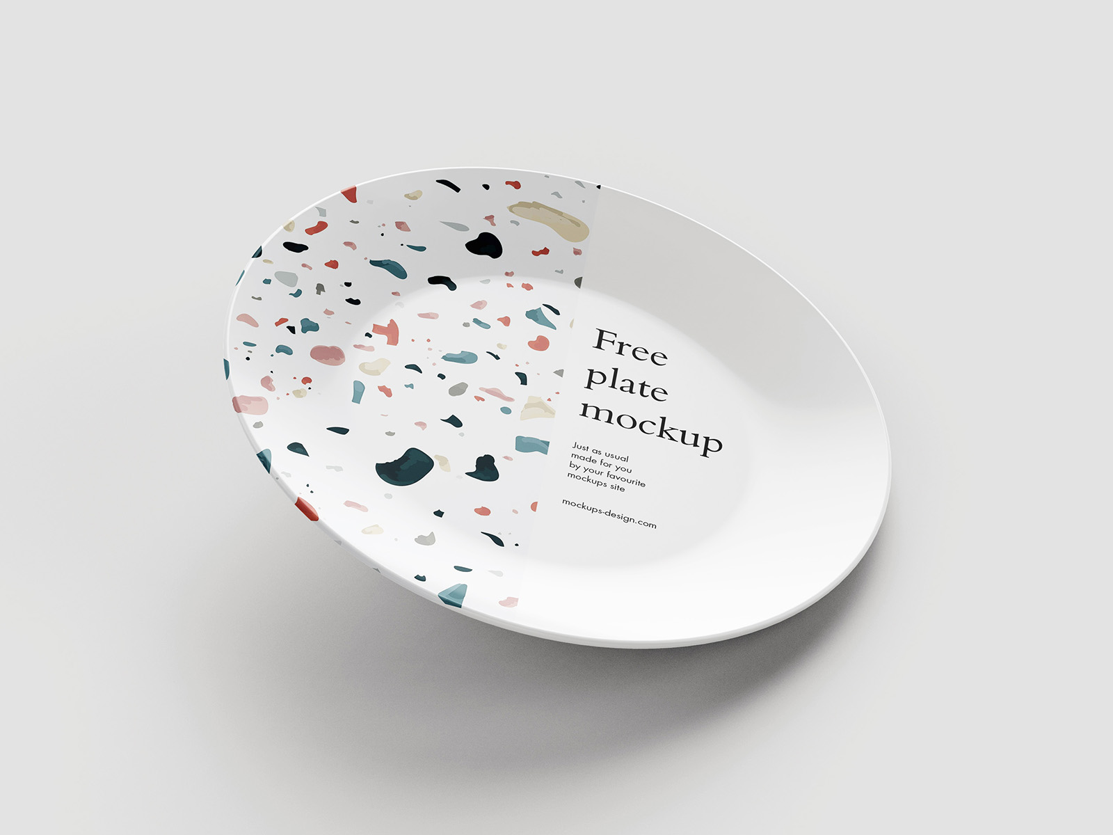 077 4款可商用陶瓷餐饮餐盘样机 Plate Mockup