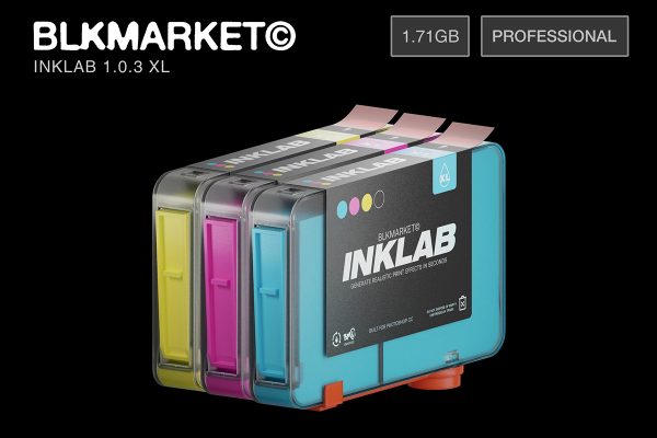 141 潮流复古图片半调RISO印刷效果生成PS扩展插件素材 Blkmarket – Inklab V1.0.3 PS CC Extension