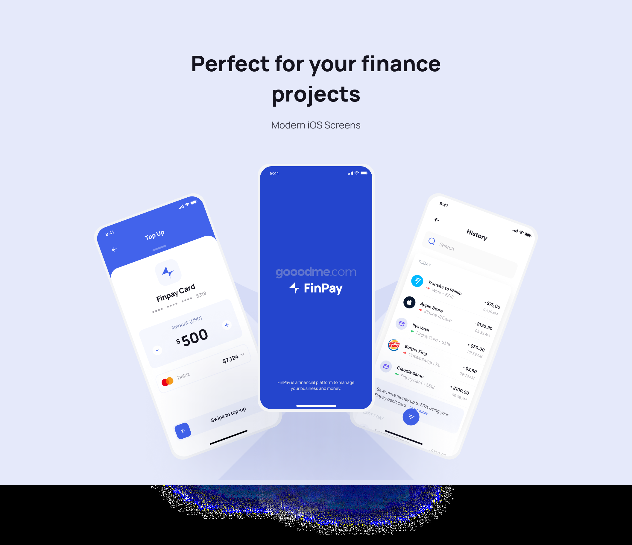 简洁金融产品APP应用界面 UI 套件模板Finpay – Finance App UI Kit