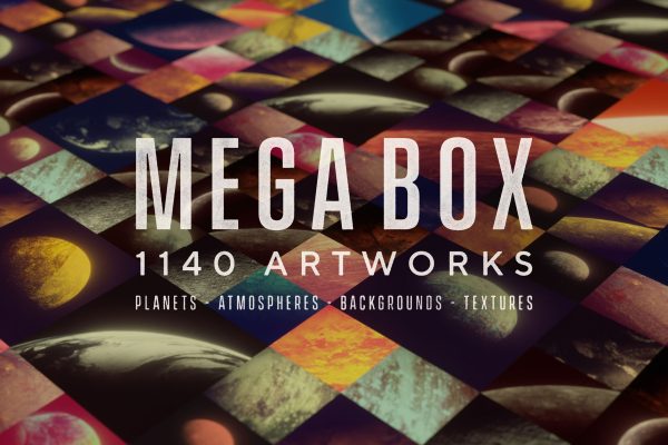 1140款高清球体星球行星背景纹理图片设计素材 RuleByArt – Mega Box 1140 Textures