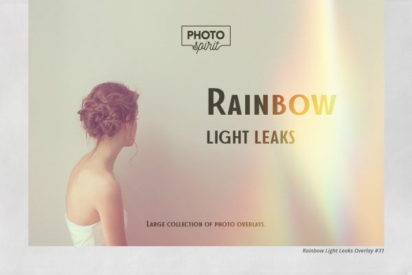 60款高清虹彩漏光叠加层效果图片素材 Rainbow Light Leaks Overlays