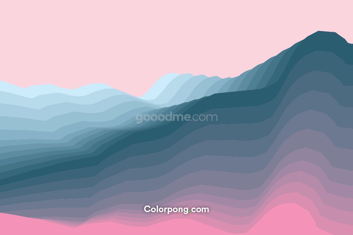 11款潮流抽象渐变热像仪等高线地形图矢量设计素材 Colorpong – Landscapes