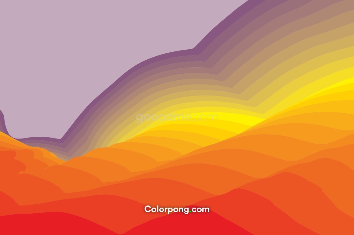 11款潮流抽象渐变热像仪等高线地形图矢量设计素材 Colorpong – Landscapes