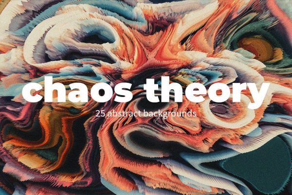 25款炫彩抽象艺术3D爆炸梯度图扭曲渐变毛刺高清背景底纹素材 Chaos Theory – 25 Abstract Textures
