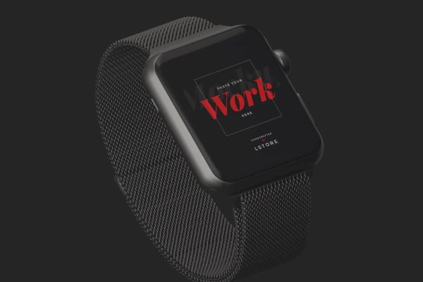 291 可商用动态只能手表UI设计展示PSD样机 Animated Mockup Apple Watch