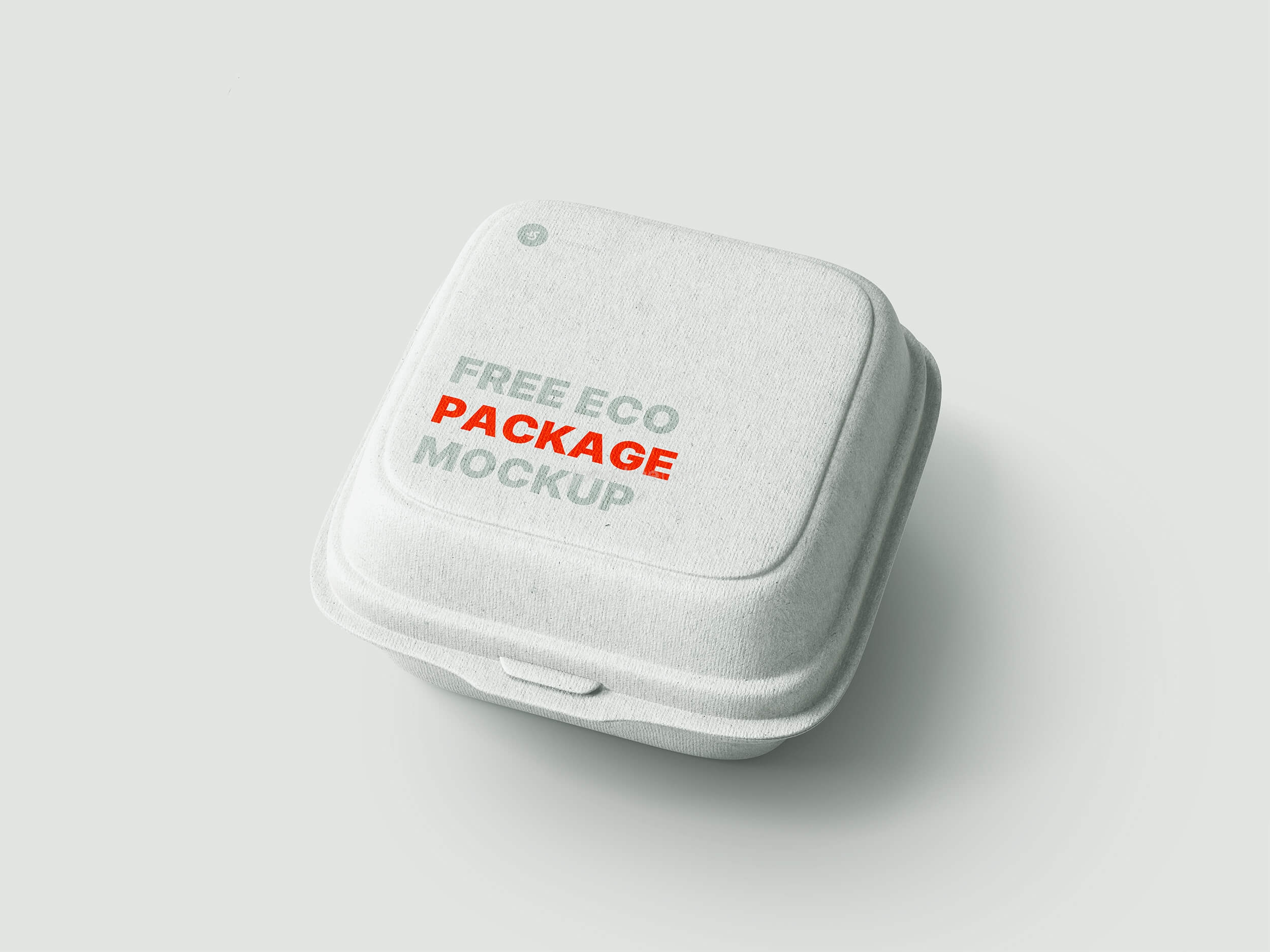 317 可商用保温泡沫盒外卖打包设计PSD样机素材 Eco Package Mockup