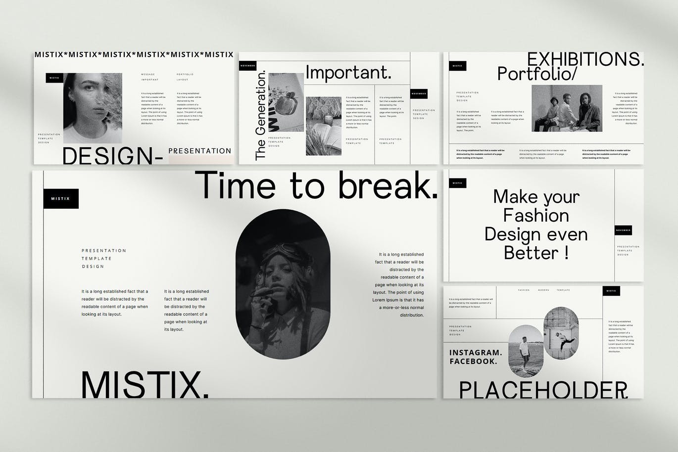 882 Mistix – 精美极简主义PPT演示模板(PPTX,PPT)