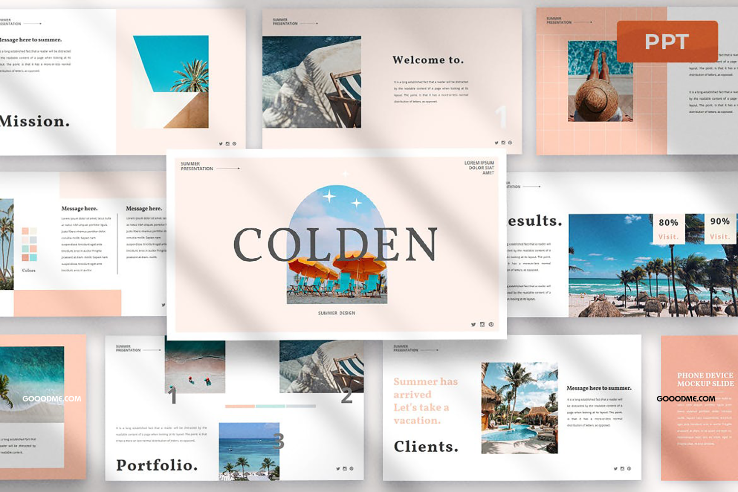 45 现代简约企业作品集图文排版设计Keynote+ppt模板 Colden – Keynote+ppt Presentation Template