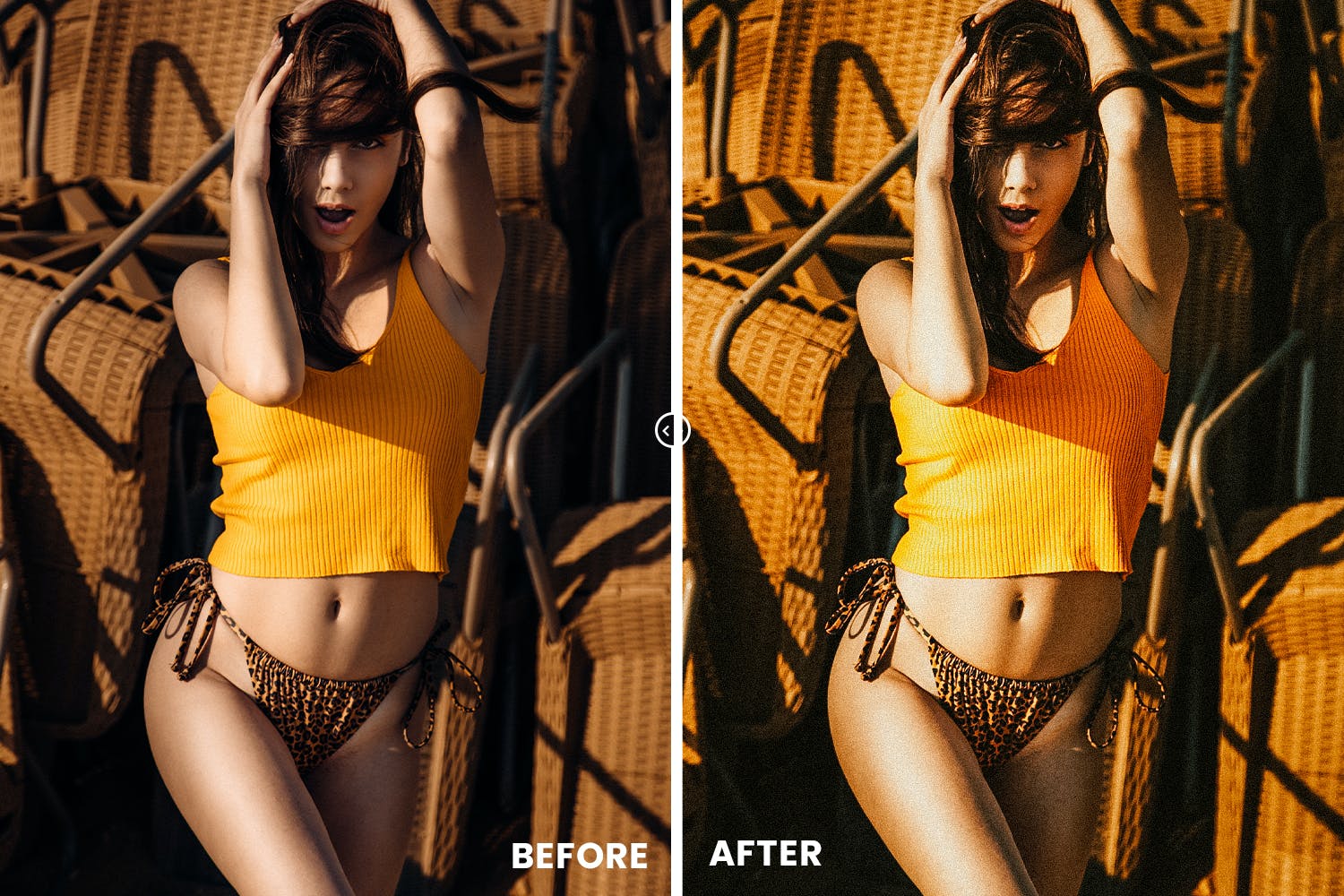 938 狂野橙色暖色胶片lr调色预设 Action and Lightrom Sunny Yellow Presets.zip