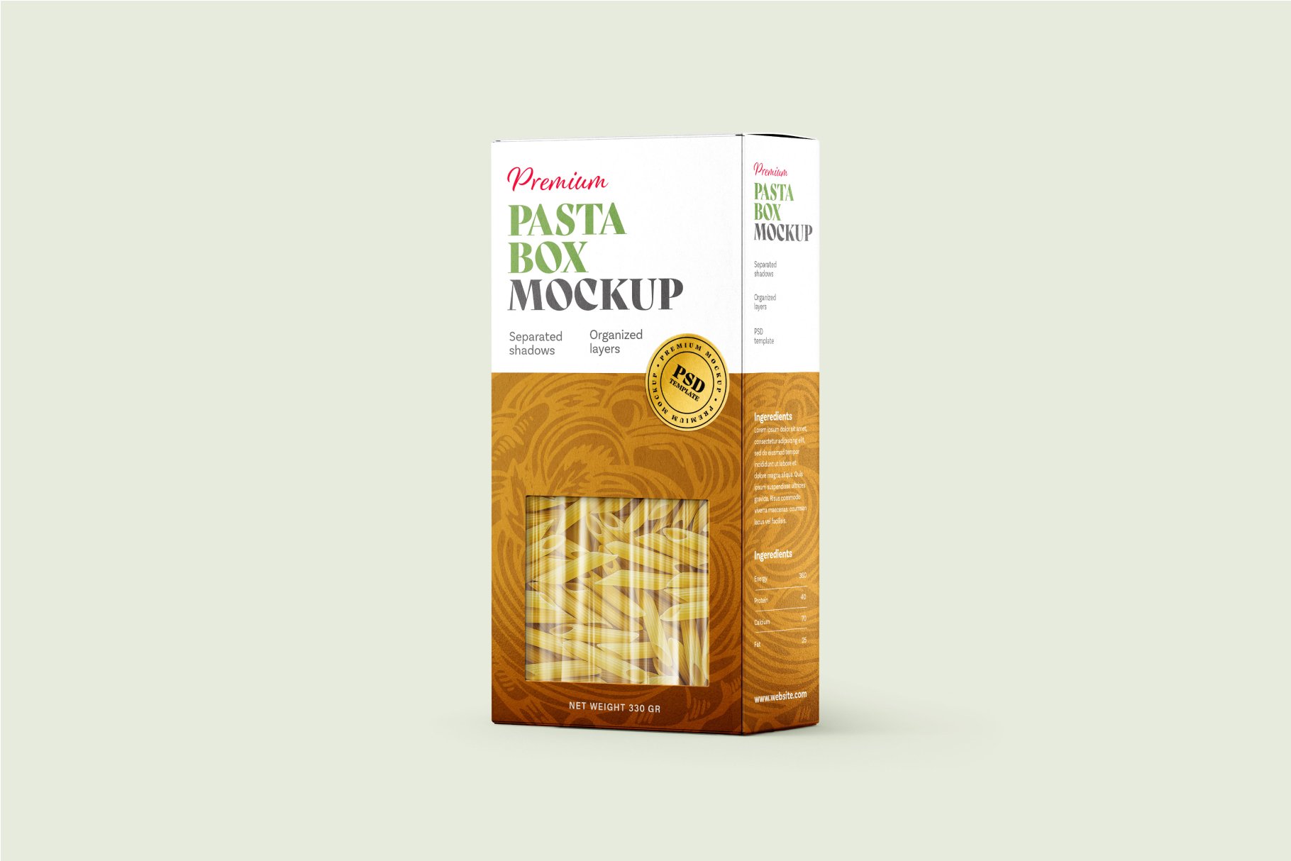 083 意大利面纸盒包装PSD样机套装 Pasta Box Packaging Mockup Set