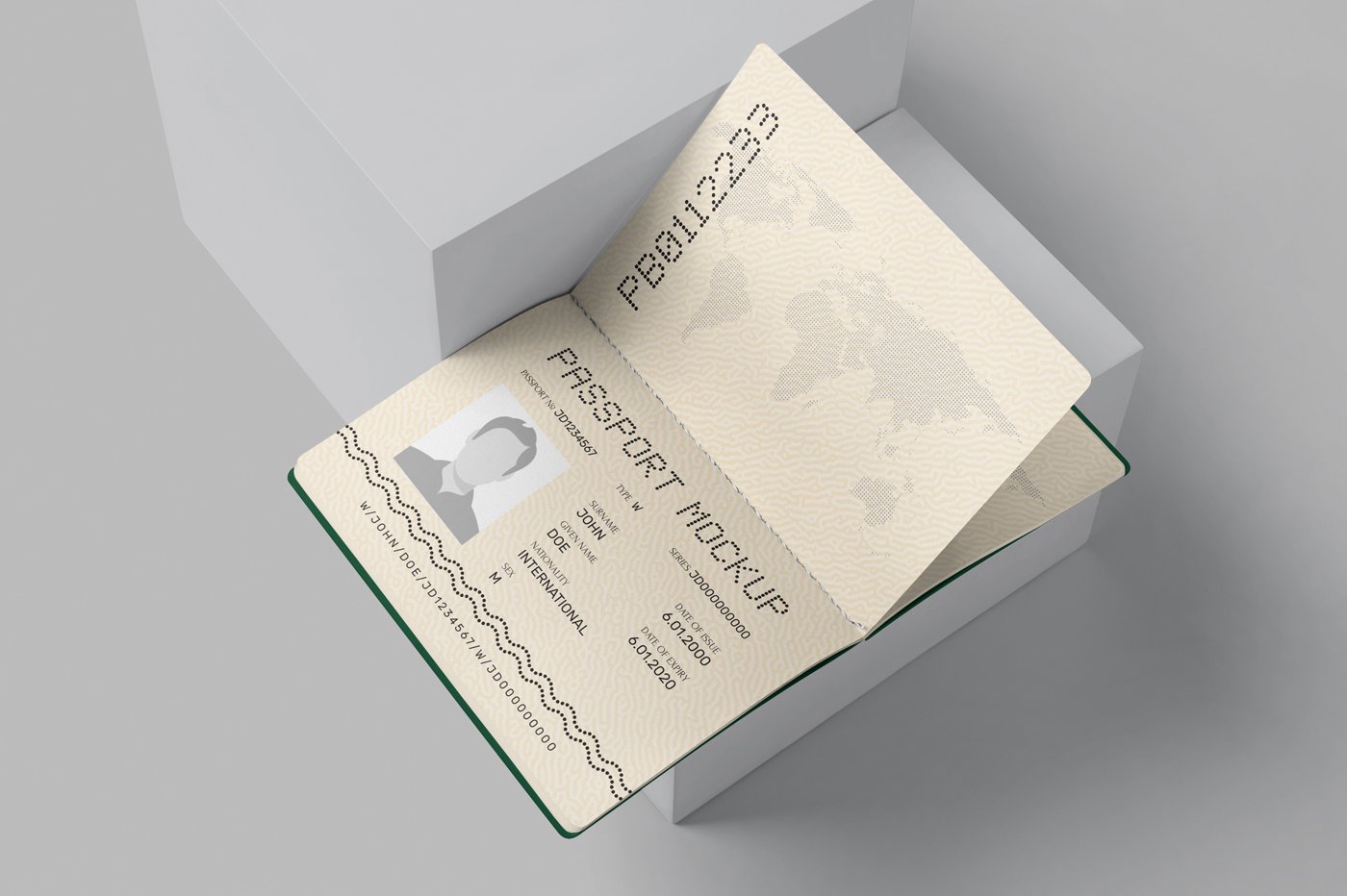 115 证件护照PSD样机 Passport Booklet Mockups