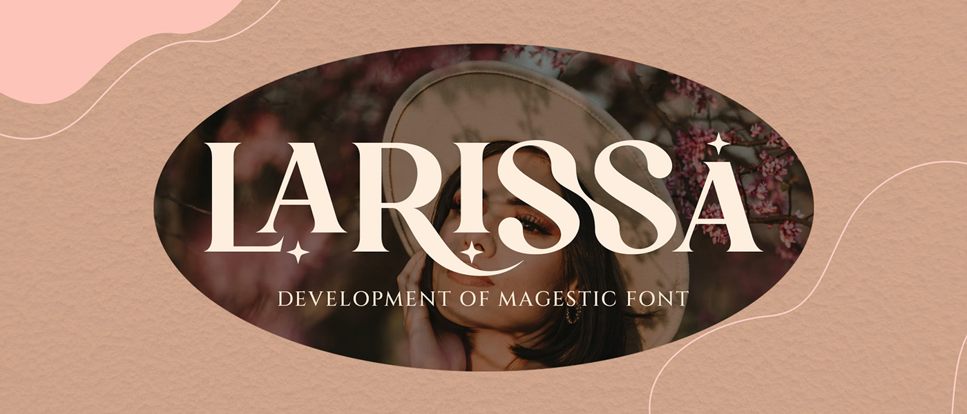 1149 创意酸性连体字体英文字体 Larissa – Stylish Ligature Typeface