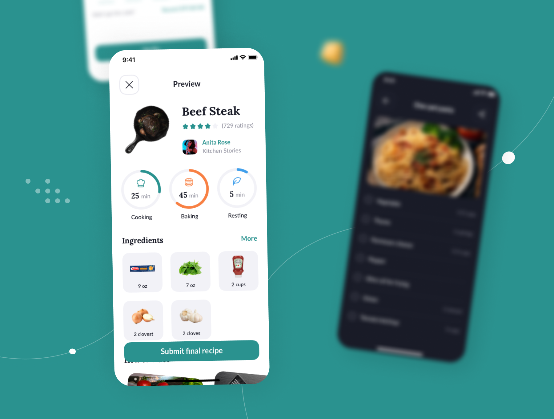 1169 美食食谱烹饪知识分享平台app界面ui设计sketch模板 Kifota – Recipes & Cooking UI Kit