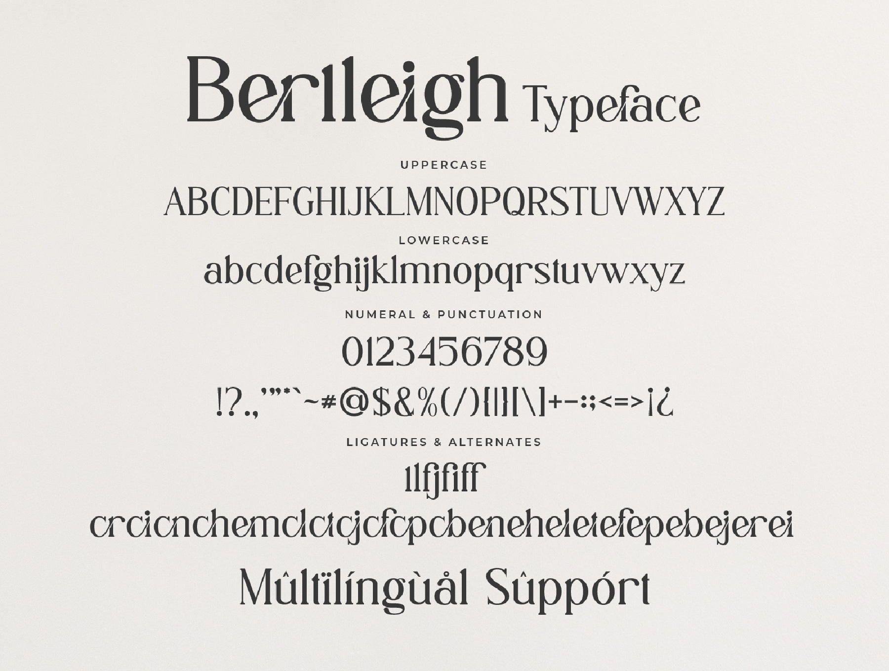 1240 典雅复古英文衬线字体Berlleigh Beautifull Font Duo