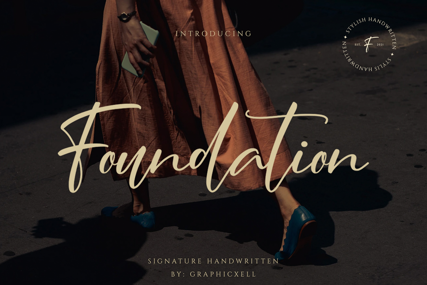 1158 高雅复古手写英文字体Foundation – Stylish Signature Font