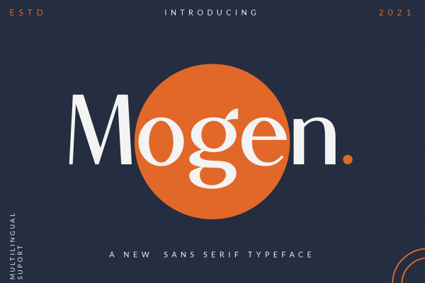 1276 优雅高级无衬线英文字体Mogen_a new sans serif typeface