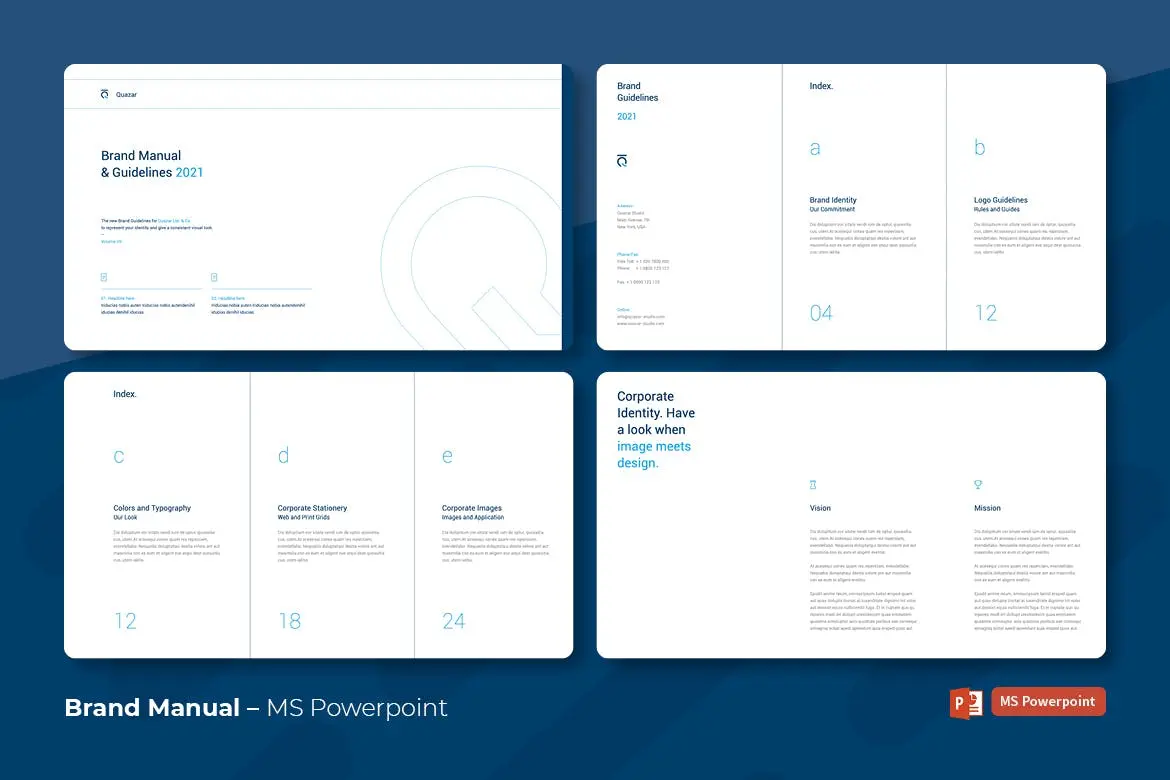 31 企业品牌手册PPT模板 Brand Manual Powerpoint