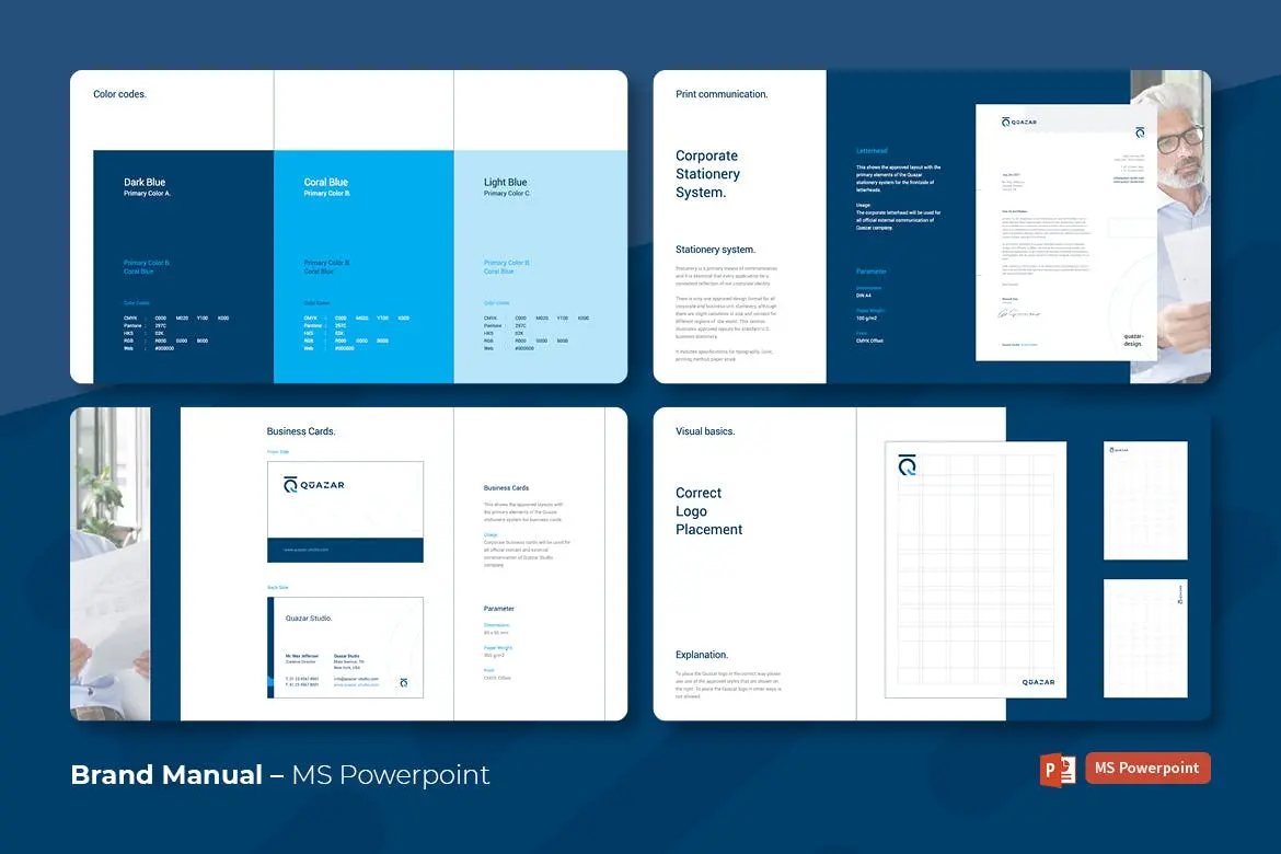 31 企业品牌手册PPT模板 Brand Manual Powerpoint