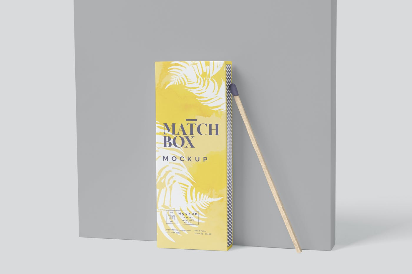 39 矩形火柴盒外包装设计样机模板 match-box-mockups