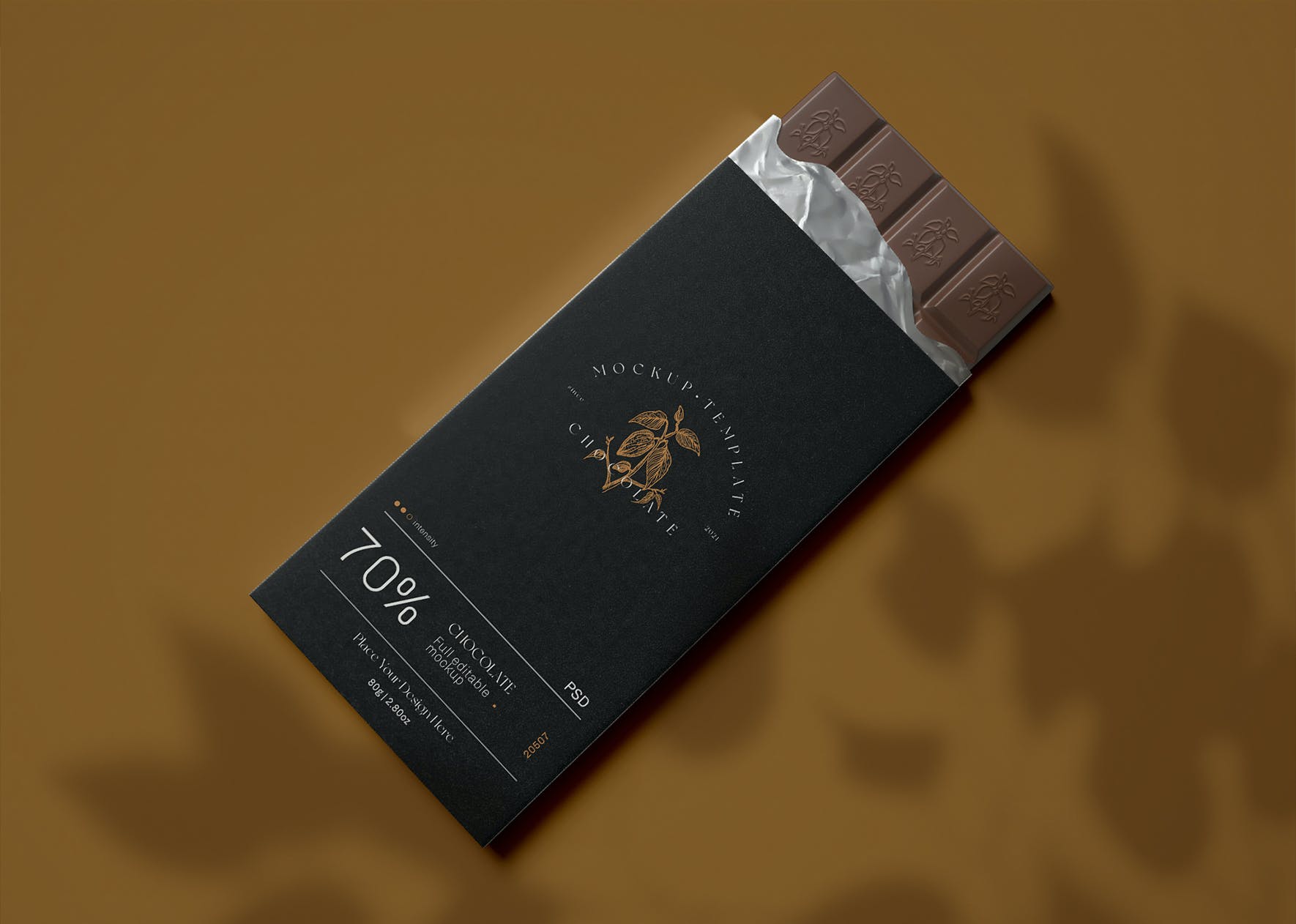 40 巧克力零食包装设计样机模板v5 Wrapped Chocolate Mockup