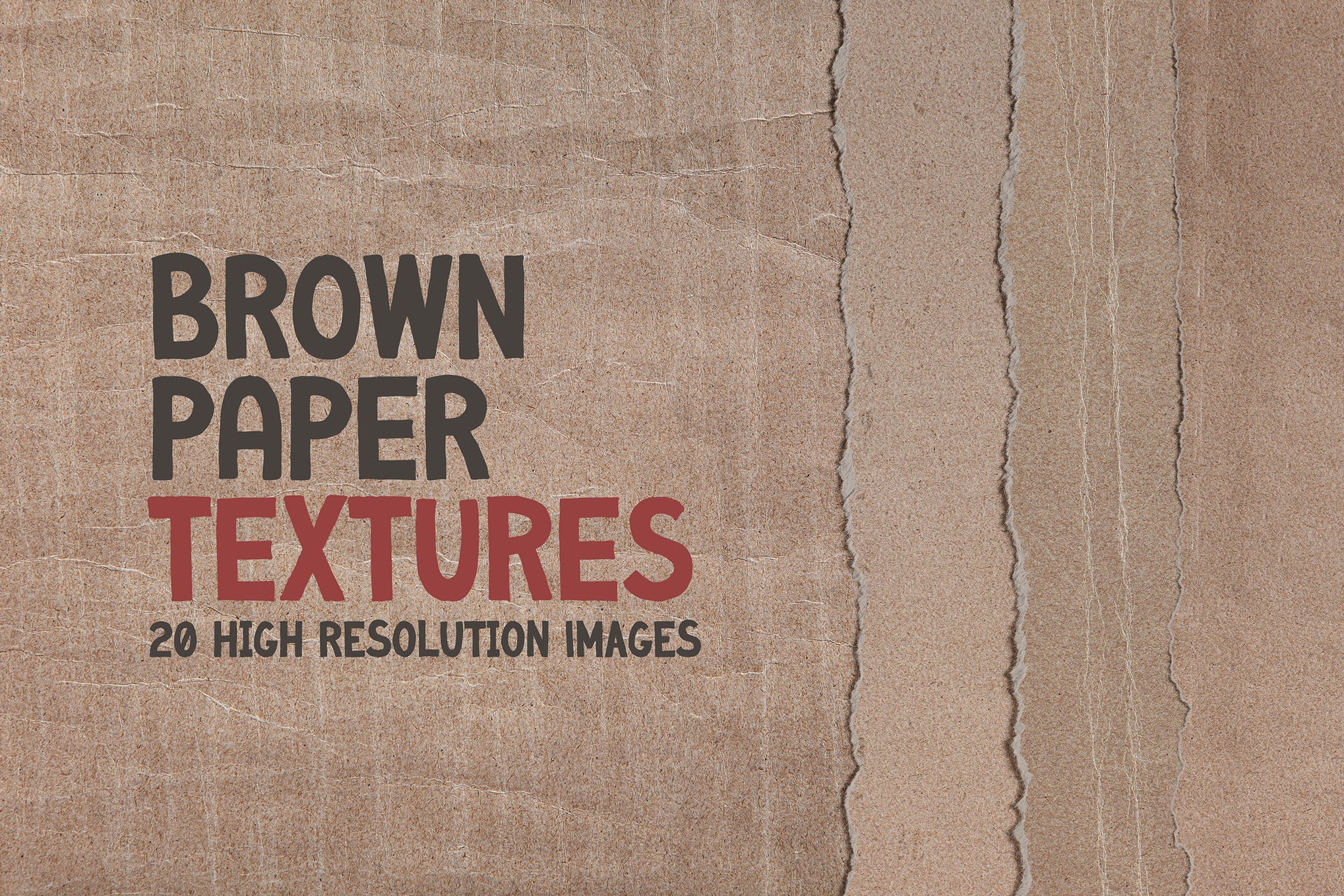 1505 20款做旧复古?边折痕瓦楞纸肌理背景纹理图?素材 Brown Paper Textures