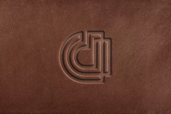 70 真皮皮革Logo凹印效果演示样机模板 Leather Logo Mockup