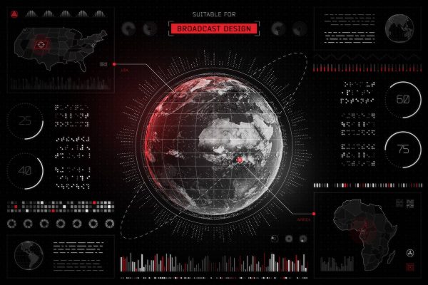 41 未来酷炫科技赛博朋克元宇宙HUD信息仪表盘矢量元素包