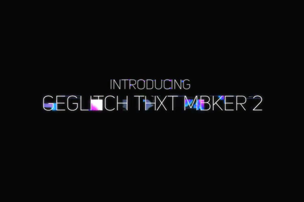 2492 炫彩故障风特效标题文字视频AE模板 GeGlitch Text Maker 2