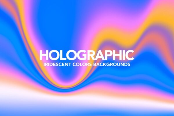 3715 10款扭曲渐变霓虹背景图片素材下载 Neon Holographic Abstract Background Set