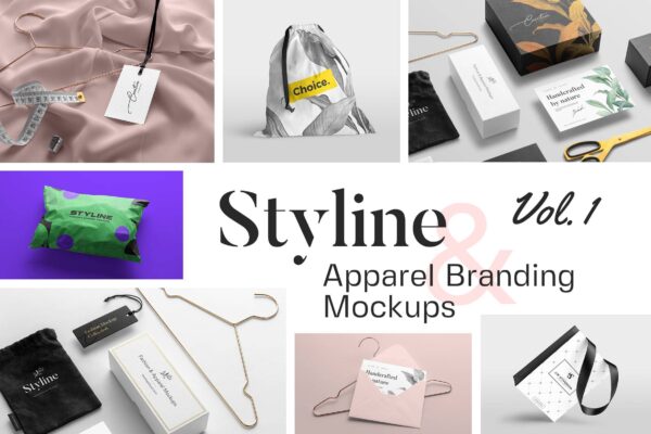 4745 16款服饰服装品牌VI设计提案PSD样机合集 Styline – Fashion and Apparel Mockups vol 1@GOOODME.COM