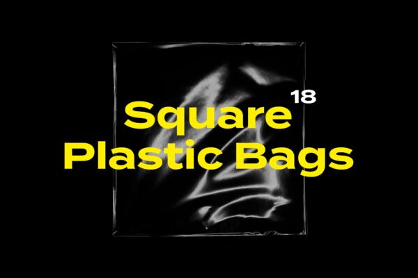 4870 18款皮革塑料褶皱高光高清背景叠加素材 Square Plastic Bags